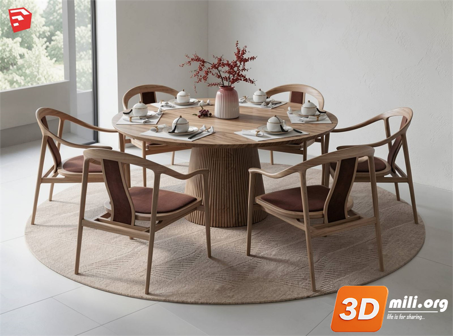 Dining Table Set Skp Files